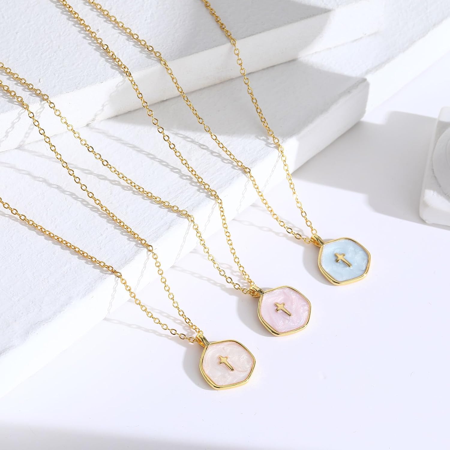 Small Cross Necklace for Women, Dainty 14K Gold Plated Cross Pendant Necklace, Everyday Simple Cross Charm Choker Minimalist Religious Jewelry Cute Trendy Gifts - Image 6