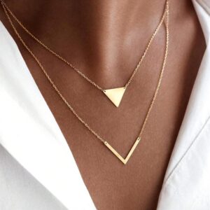 1PC Gold Necklace for Women, Delicate Pendant Jewelry, Fashionable Women’s Jewelry for Prom, Layered Necklaces for Women, Elegant Choker Necklace for Special Events