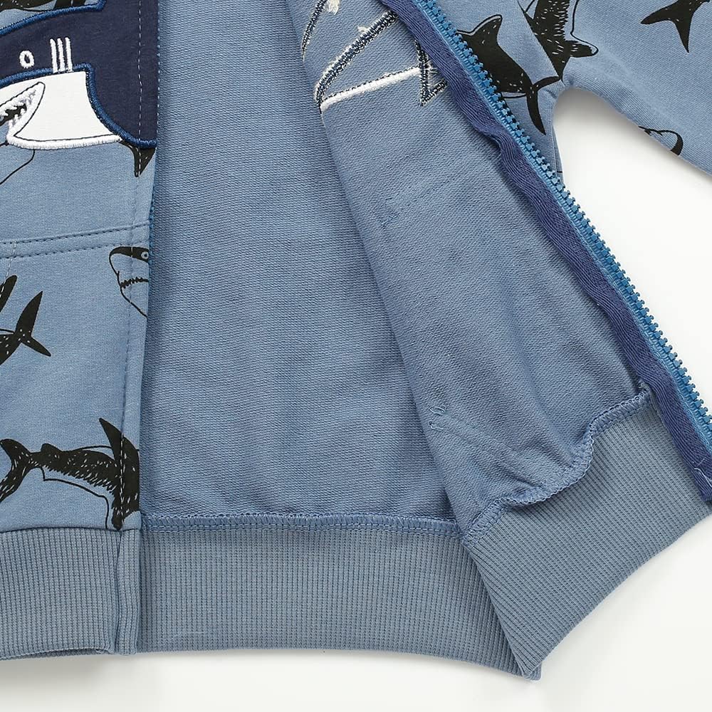 Akyzic Baby Boys Zip Up Hoodie Toddler Boys Jacket Cartoon Winter Long Sleeve Hooded Sweatshirt Tops Fall Coat Kids 2-7 Years - Image 6