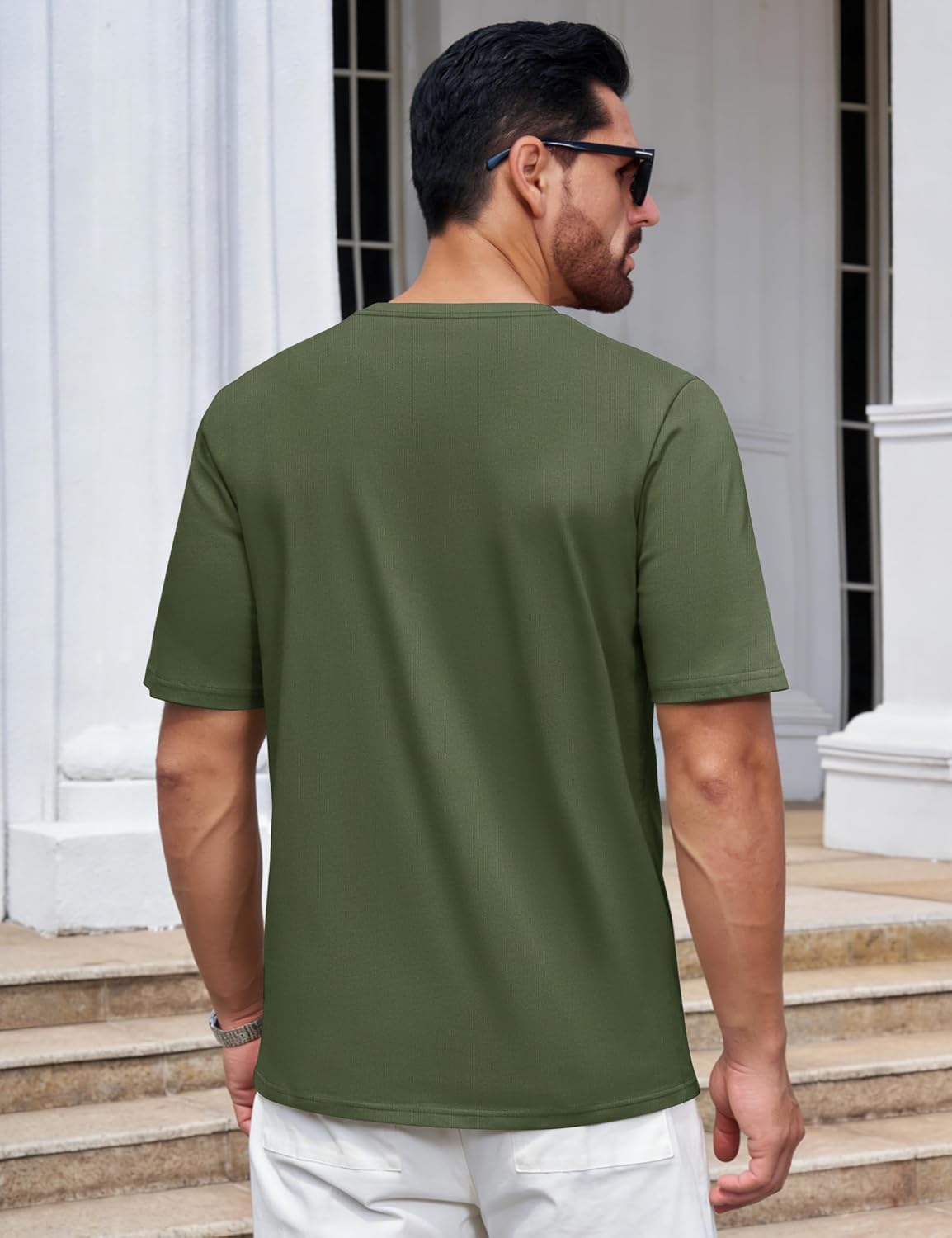 Cotrasen Mens T-Shirts Cotton Short Sleeve Pocket Tee Shirt Casual Crew Neck Moisture Wicking Soft Basic T Shirts - Image 7