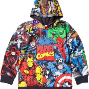 Marvel Avengers Fleece Pullover Hoodie Toddler to Big Kid Sizes (2T – 18-20)