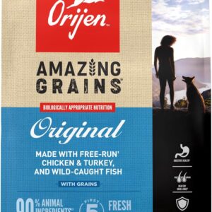 ORIJEN Amazing Grains High Protein Dry Dog Food Original Recipe 4lb Bag