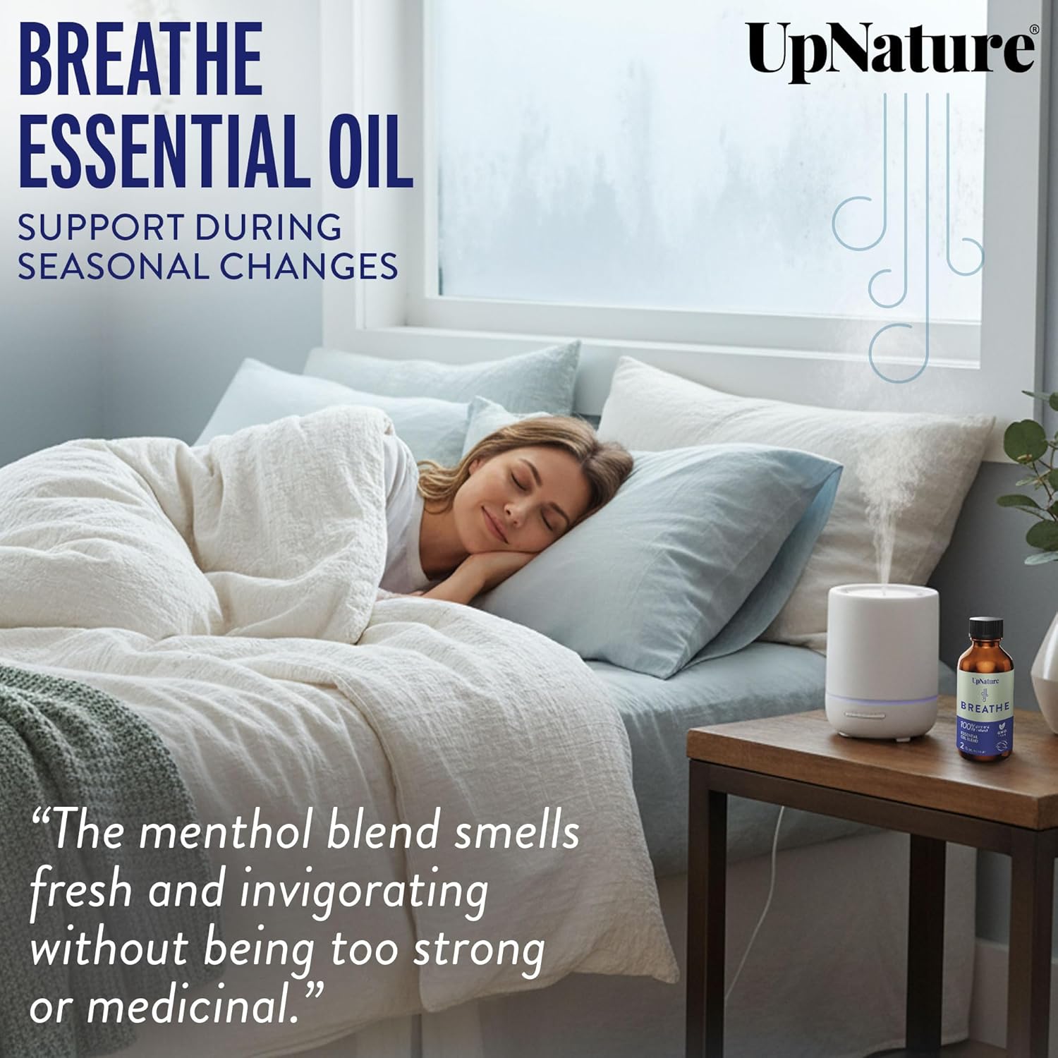 UpNature Breathe Essential Oils Blend (Large 2oz) Breath Relief Eucalyptus and Menthol Blend - Essential Oils for Diffusers for Home Humidifier - Vaporizer Liquid Aromatherapy Oils - Image 4