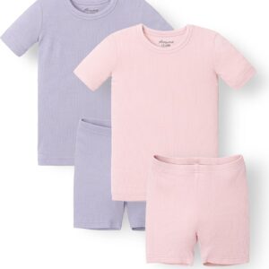 AVAUMA Toddler Short Pajamas Set Baby Boys Girls Kids Snug fit Ribbed Sleepwear pjs for Daily Life Style