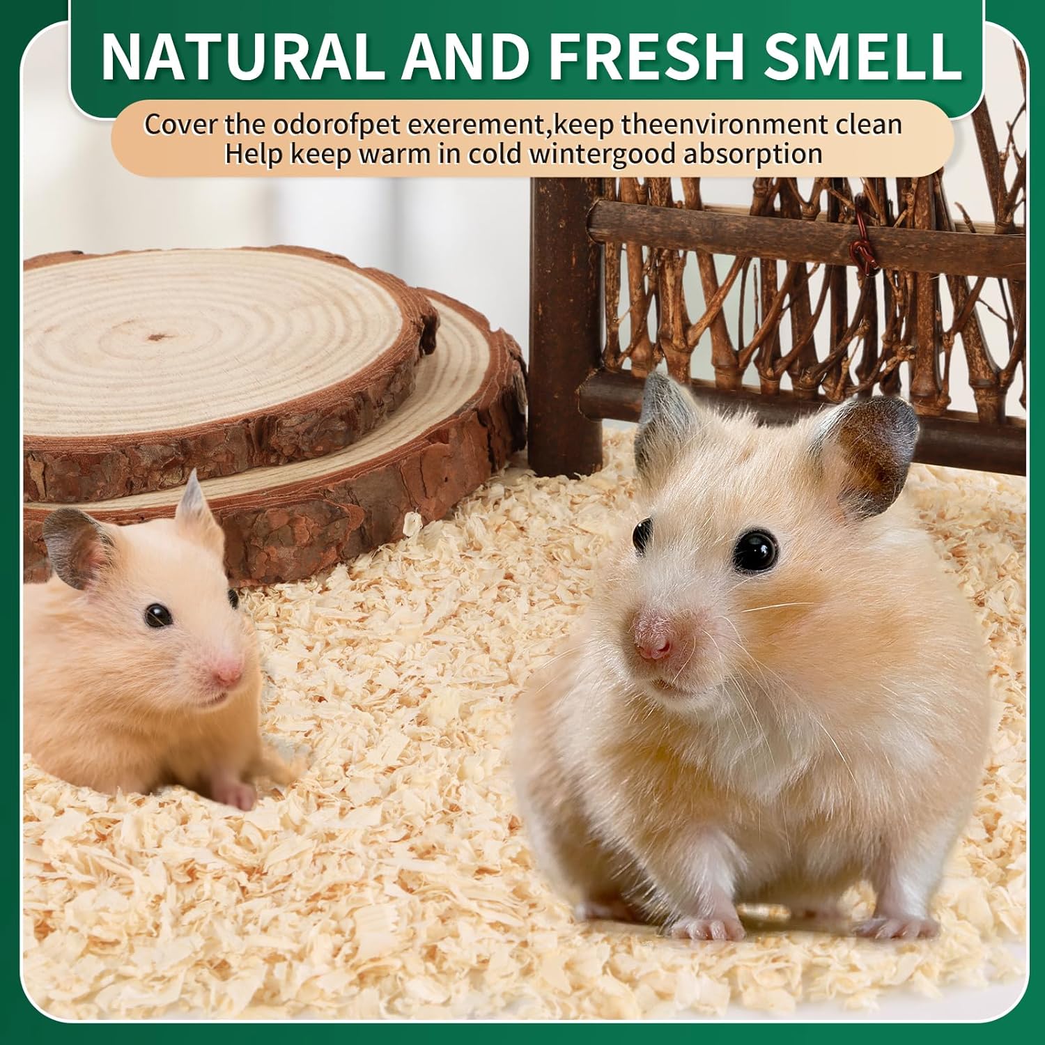 18oz Small Pet Bedding, Low Dust, Odor Control, Ultra Absorbent, for Hamsters, Guinea Pigs, Parrots, Rabbits, Gerbils, Mice & Small Animals - Image 5