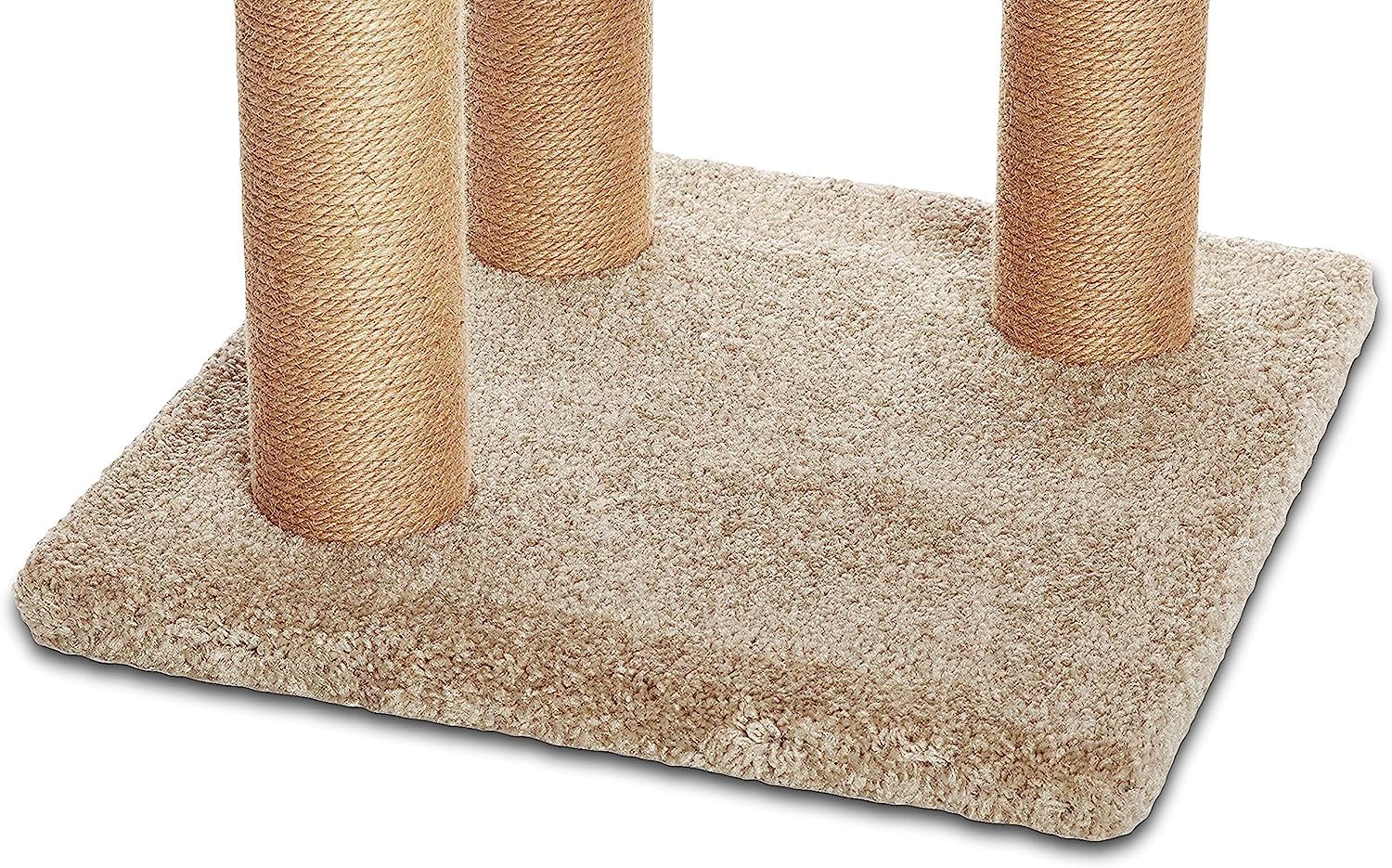 Amazon Basics Cat Tree Tower - Multi-Level Climbing Activity Center for Indoor Cats & Kittens with Scratching Posts, Platform, Jute Rope, Large (45.9"H), Beige - Image 5