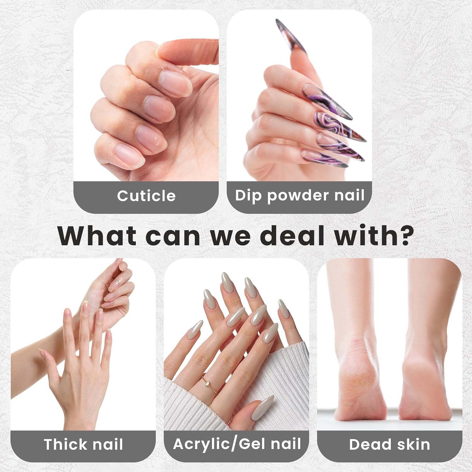 Beginner Nail Drill Kit (Ideal for Nail Beginners!) – Easy & Gentle Practice for Home Learning, 5 Adjustable Speeds with LED Light, Cordless Rechargeable, Lightweight Grip (Grey) - Image 7
