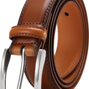 DOOPAI Mens Dress Belt – Genuine Leather Dress Belts For Men,Casual Suit Jeans Belt-Single Prong Buckle black belt