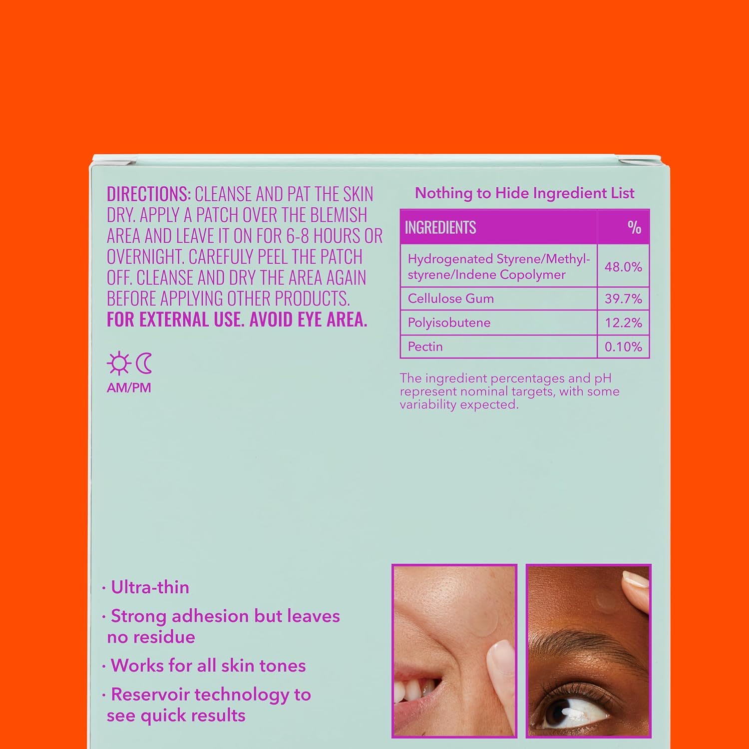 Good Molecules Pimple Patches for Face, 60 Pack – Ultra-Thin Hydrocolloid Acne & Zit Patches, Invisible Under Makeup, Clinically Tested Acne Spot Treatment - Image 7