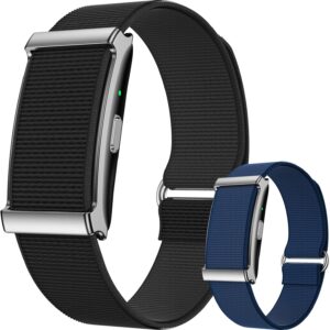 Smart Bracelet for Men Women，Health Activity Fitness Trackers with Continuous Heart Rate Monitor, 24/7 Sleep Tracking, 120+ Sport Modes, 30-Day Battery Life,Includes 2 Replacement Bands(Black)