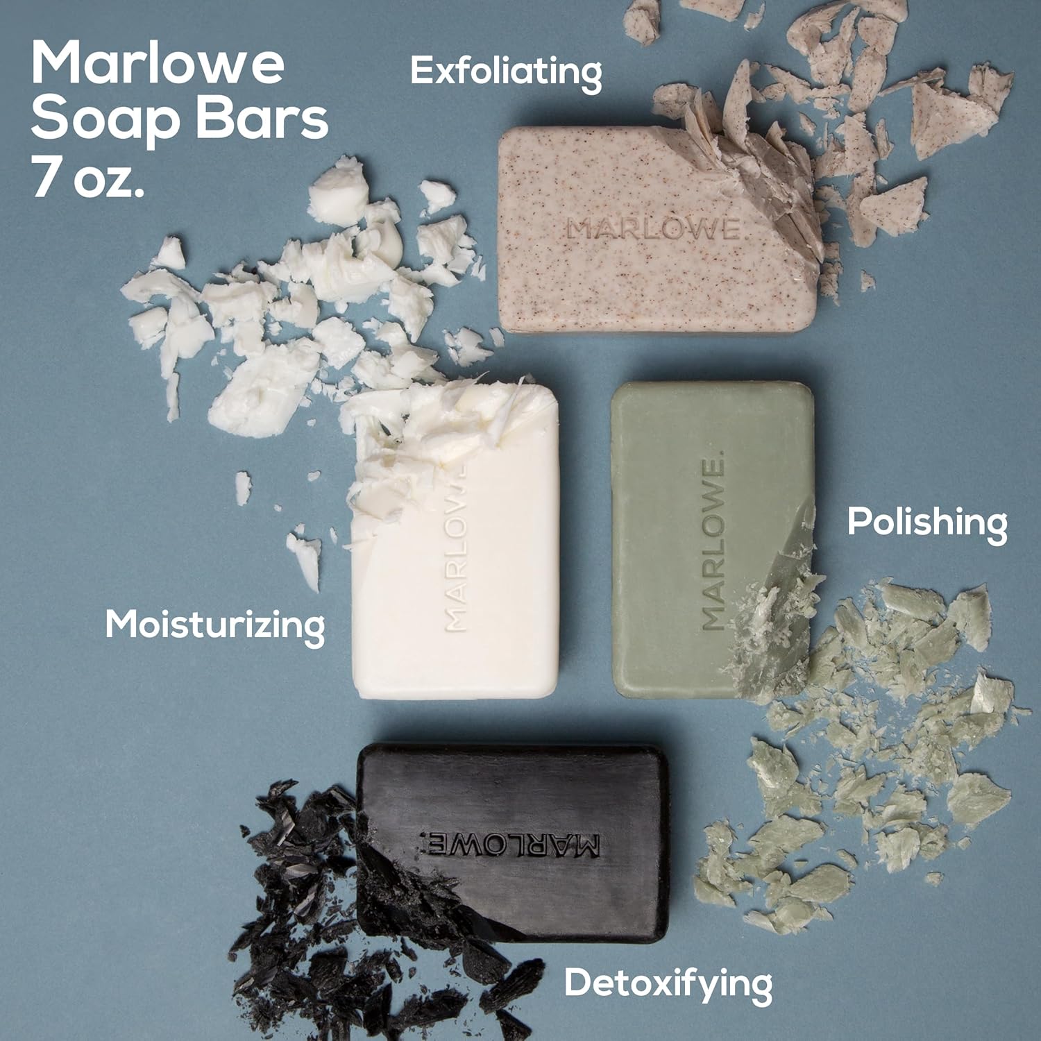 MARLOWE. No. 102 Body Scrub Soap 7 oz, Oud Wood, Exfoliating Soap Bar with Shea Butter, Olive Oil & Green Tea Extracts, Cleanses, Smooths & Revitalizes Skin, Earthy & Smoky Scent - Image 6