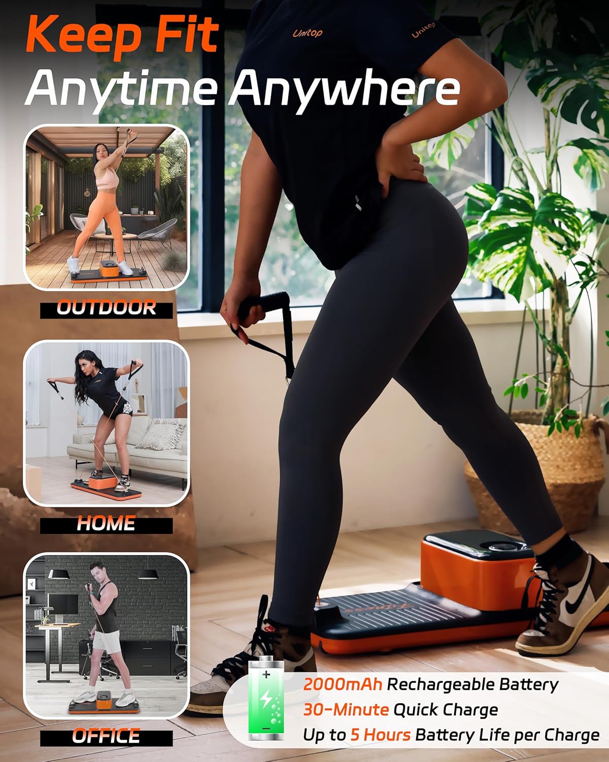 Smart Portable Home Gym Strength Training Workout Cable Machine, All in one Gym,Functional Full Body Fitness Equipment, 220LBS Resistance,Compact for Travel,Small Space & Home Exercise - Image 5
