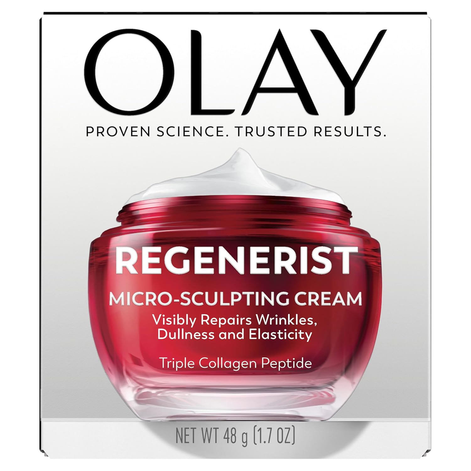 Olay Face Moisturizer, Regenerist Micro-Sculpting Facial Cream for Women - Anti-Aging, Anti-Wrinkle, Firming Skin Care - Triple Collagen Cream, Peptide Moisturizer, Hyaluronic Acid, Niacinamide, 1.7oz - Image 12