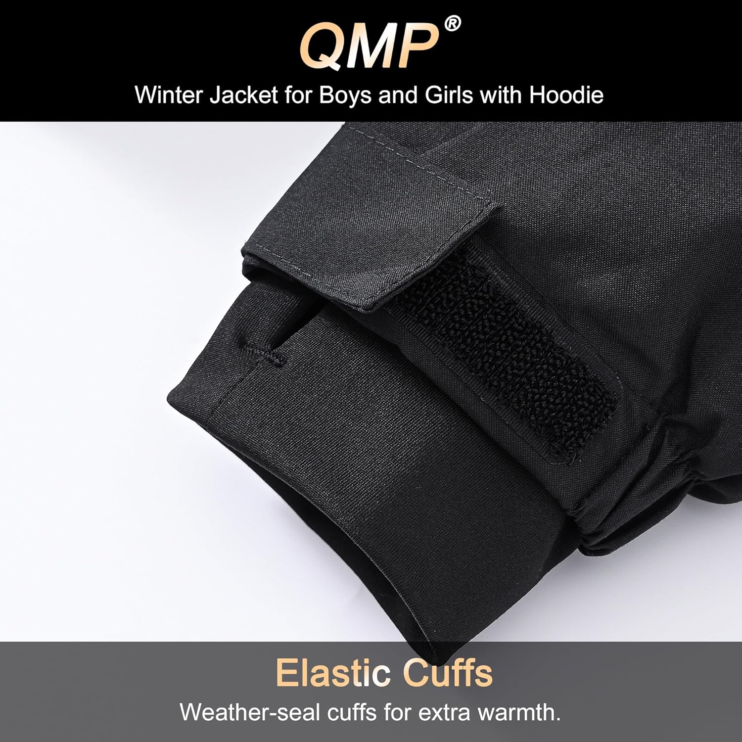 QMP Winter Jacket for Boys and Girls Waterproof Ski Jacket Winter Snow Coat Hooded Fleece Windproof with Zip Pockets - Image 5