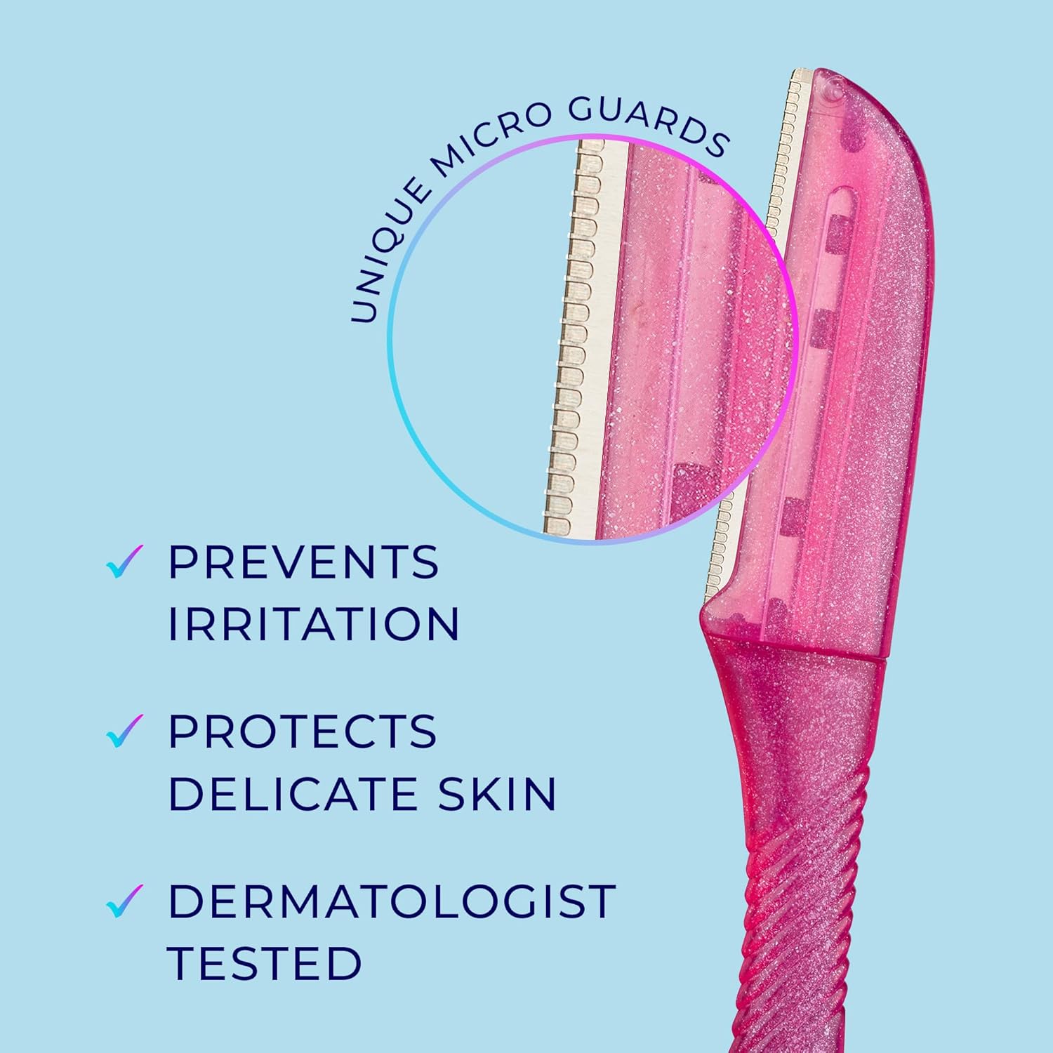 Schick Hydro Silk Touch-Up Dermaplane Razor with Precision Cover, 9ct | Dermaplaning Tool for Face, Facial Razor for Women, Eyebrow Razor, Peach Fuzz Remover - Image 6