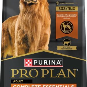 Purina Pro Plan Complete Essentials Shredded Blend Beef and Rice Dog Food Dry Formula with Probiotics for Dogs – 5 lb. Bag