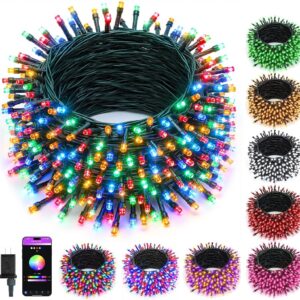 Minetom 82ft 250LED Color Changing Christmas Halloween Tree Lights, LED RGB String Twinkle Lights, 16 Milion Adjustable Colors Smart Fairy Lights with Remote & App & Timer for Xmas Tree Holiday Party