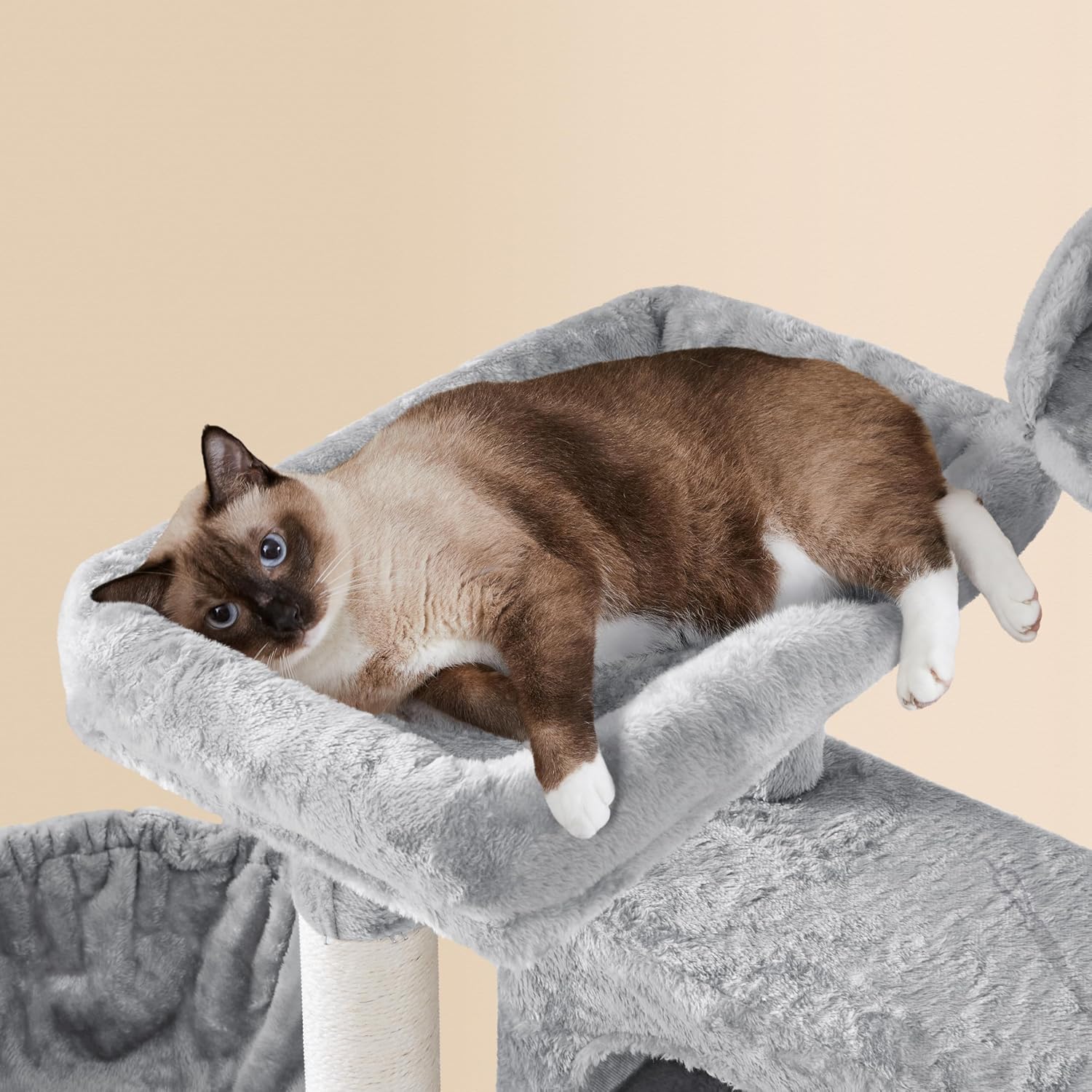 Yaheetech 73in Cat Tree Tower for Indoor Cats, Multi-Level Cat Activity Center with Scratching Posts Large Cat Condo with Funny Hammock for Kittens - Image 5