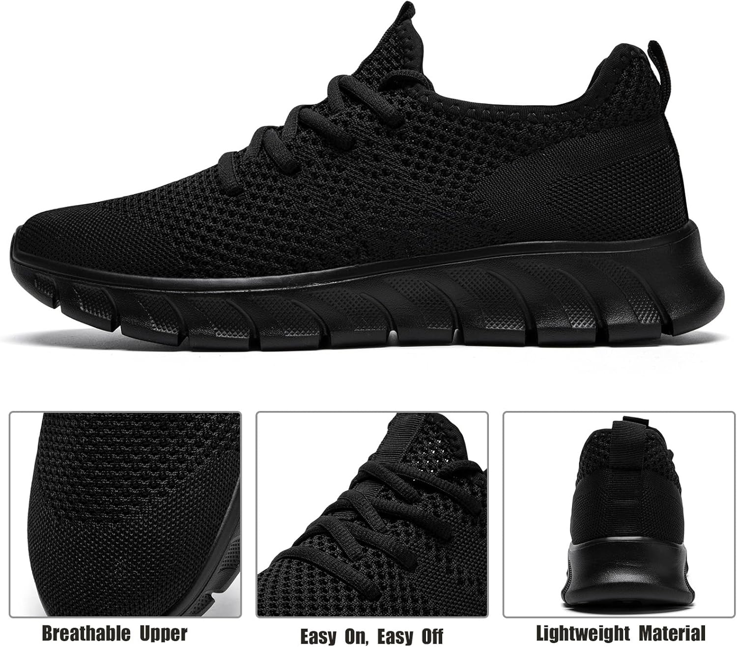 Mens Running Shoes Slip On Tennis Walking Sneakers Workout Athletic Lightweight Casual Sport Shoes - Image 3