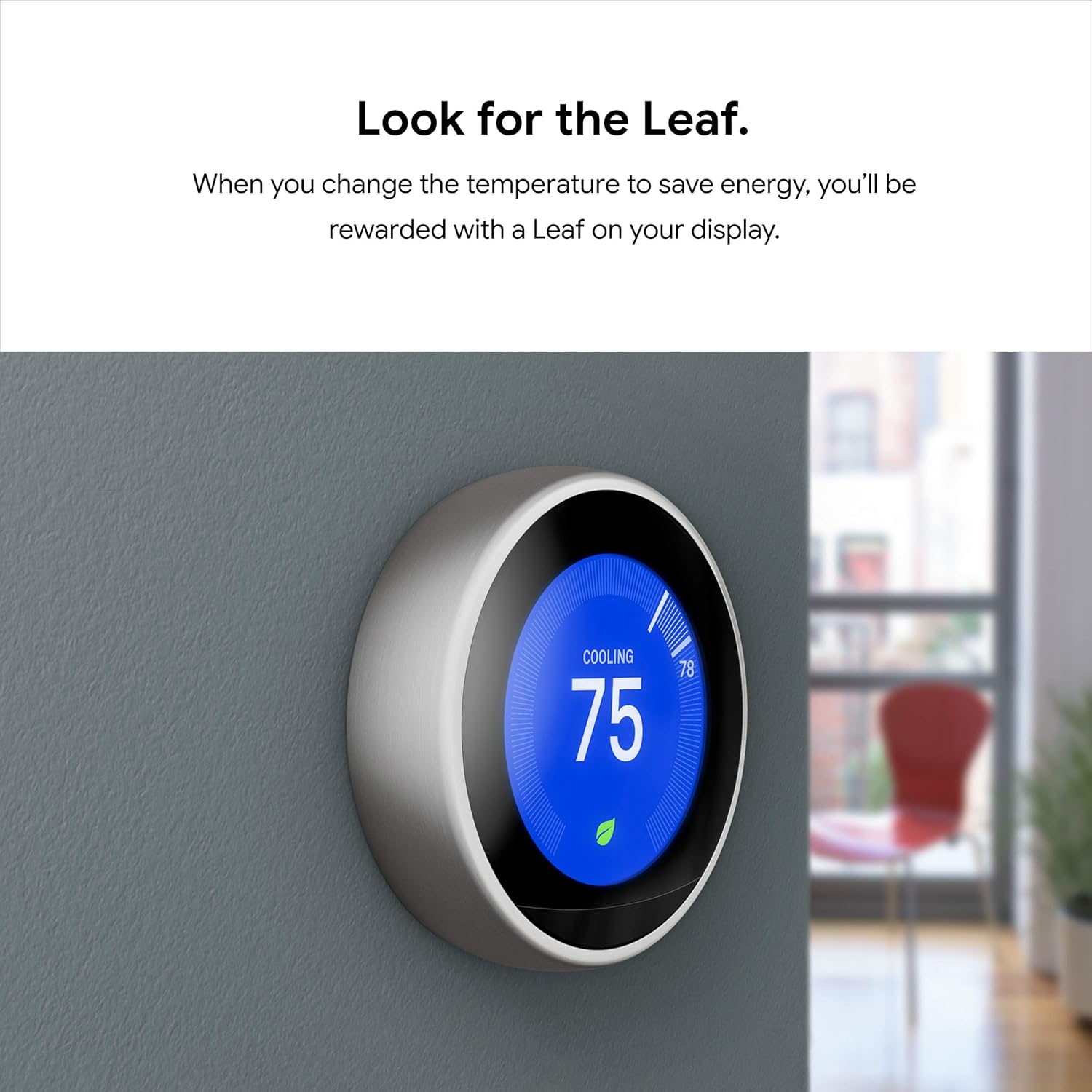 Nest Smart Learning Wi-Fi Programmable Thermostat, 3rd Gen, Mirror Black - Image 9