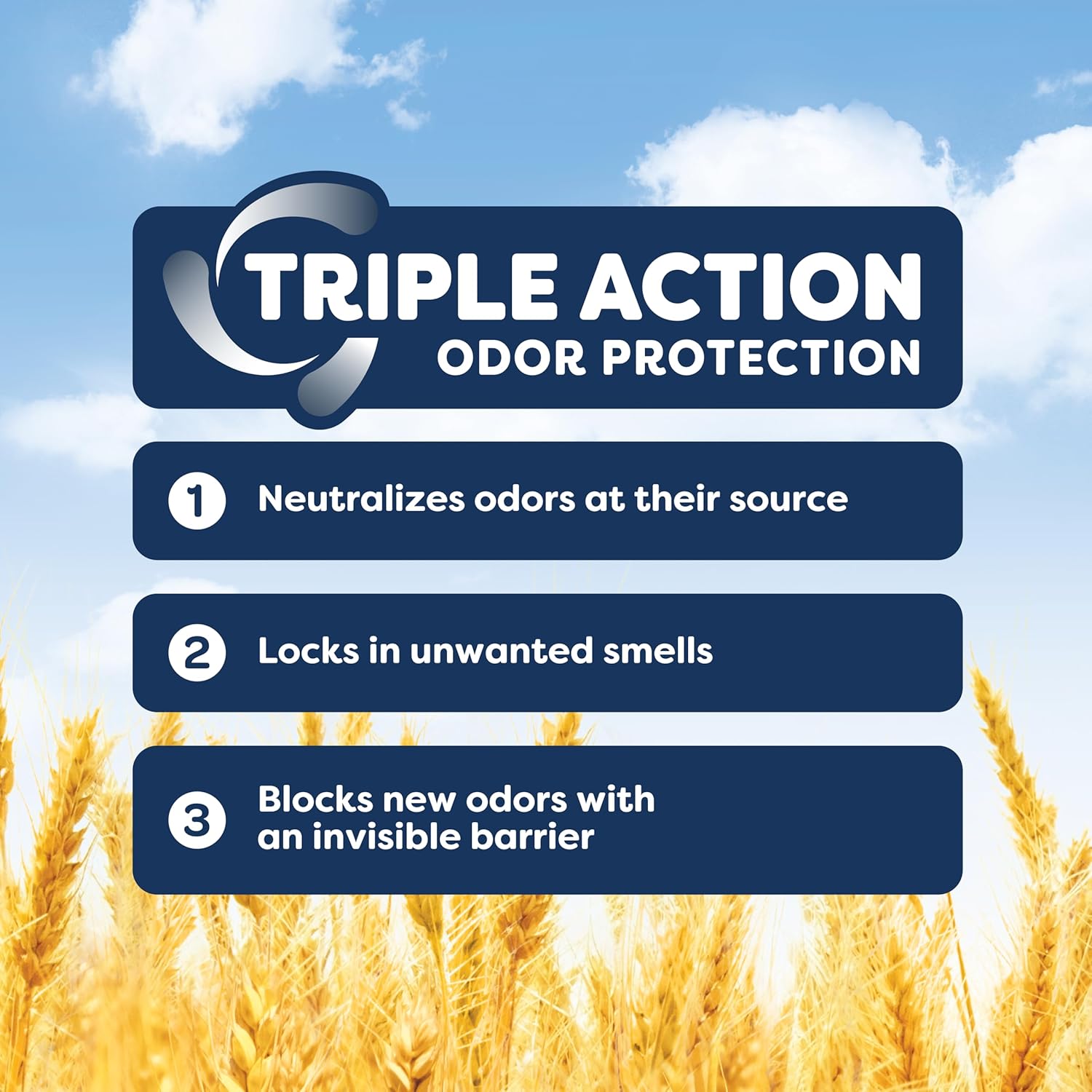 sWheat Scoop Triple Action Natural Wheat Cat Litter Odor Guard Technology, 3X Stronger Clumping, Super Absorbtion, 99.5% Dust Free Performance, 14 Pounds - Image 3