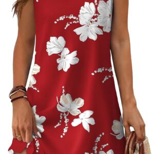 Aokosor Womens Summer Dresses 2026 Loose V Neck Sleeveless Dress Sundresses Swimsuit Coverup Vacation Outfits