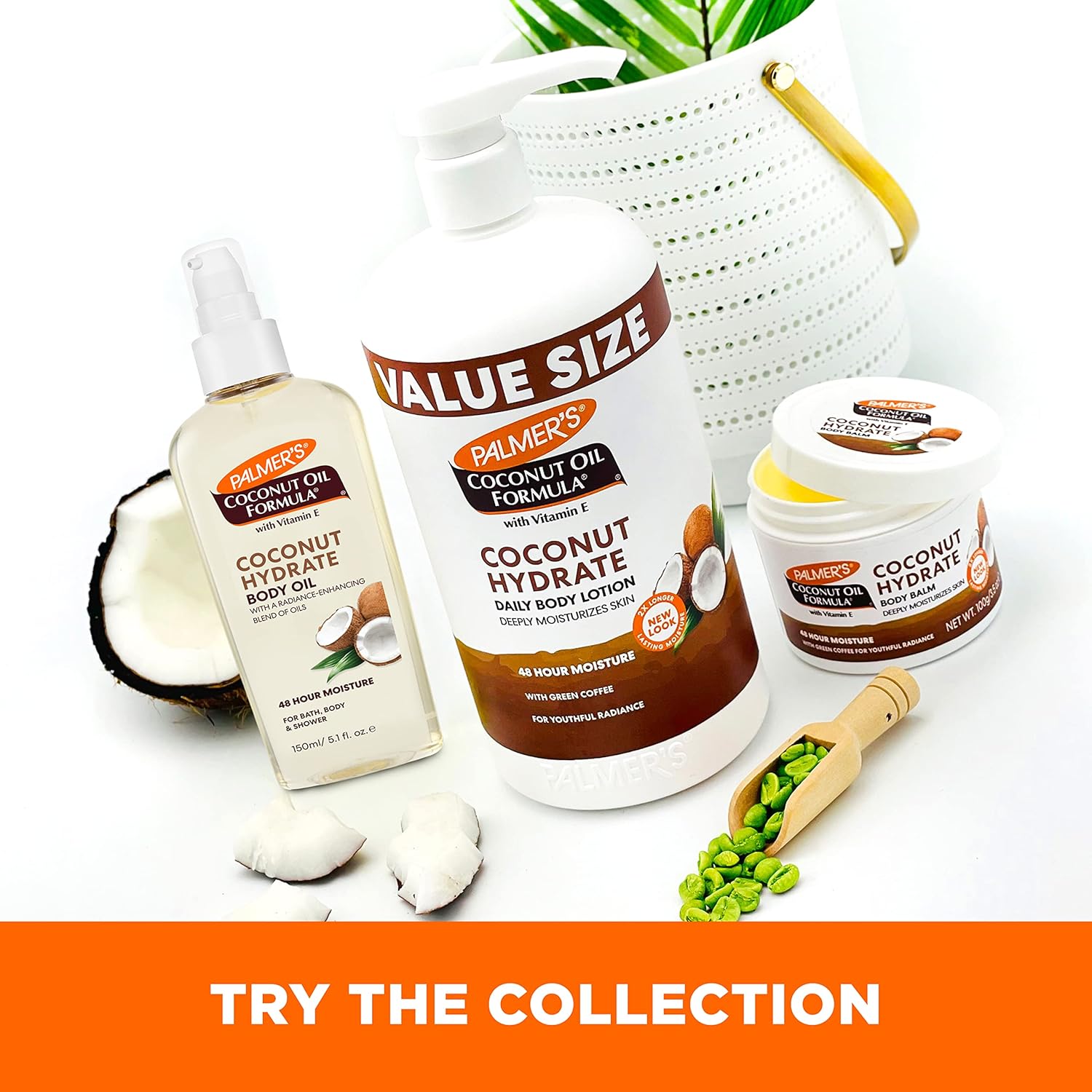 Palmer's Coconut Oil Formula Body Lotion for Dry Skin, Hand & Body Moisturizer with Green Coffee Extract & Vitamin E, Value Size Pump Bottle, 33.8 Fl Oz (Pack of 1) - Image 9