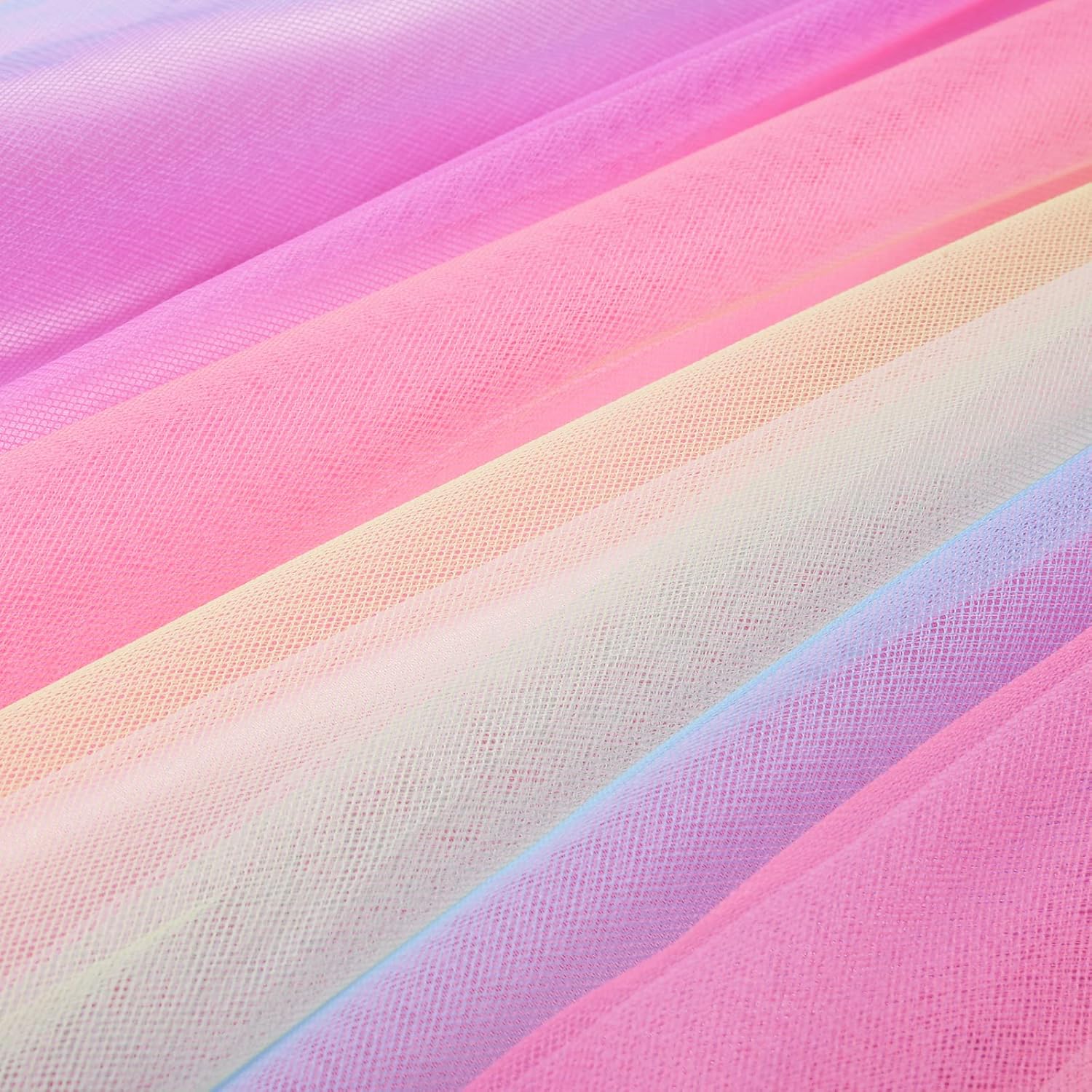 Uhnice Little Girl's Sequin Sleeveless Mesh Rainbow Dress for Wedding Party - Image 6