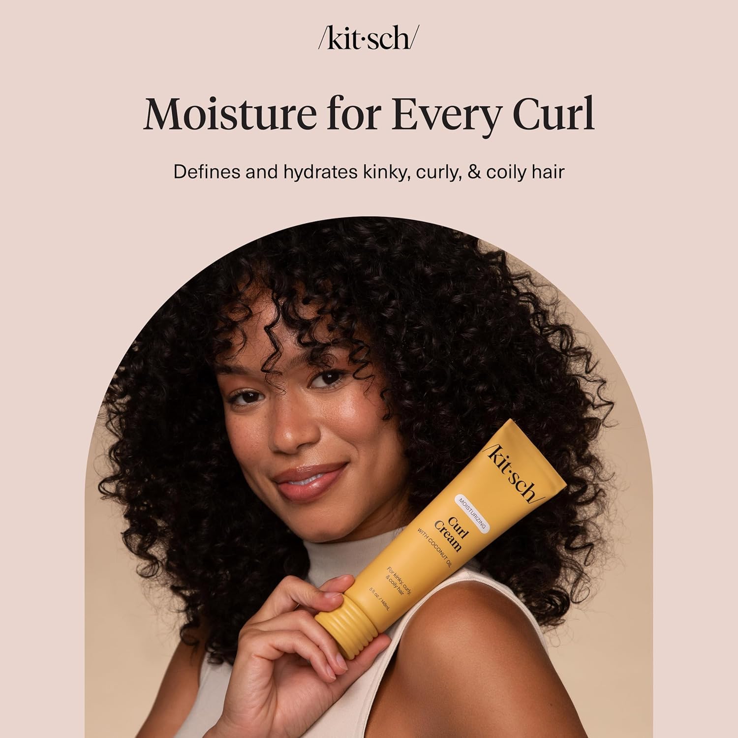 Kitsch Moisturizing Curl Cream for Curly Hair – Lightweight Curly Hair Products for Men & Women | Defines Curls, Controls Frizz & Boosts Shine | Hydrating Curling Cream - 5.3 oz - Image 9