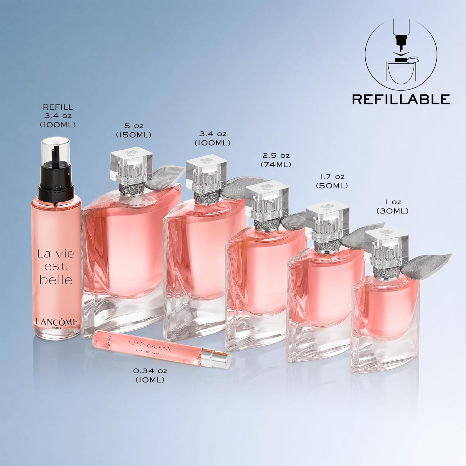 Lancôme La Vie Est Belle Gift Set - Full-Size Refillable La vie est belle Eau De Parfum Spray 1.7 fl. oz, Purse Spray 0.34 fl. Oz, Body Lotion 1.6 fl. oz.- Limited Edition Gift Set for Women - Image 5