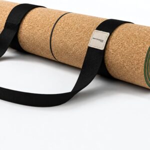 Non Slip Cork Performance Yoga Mat – Sweat Activated Grip, 6MM Support, Alignment Lines – Rayforce