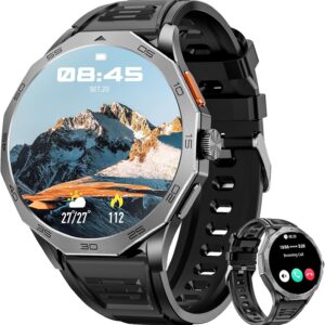 Military Smart Watch for Men 1.85″ HD Ultra Screen Touch Screen 710mAh Battery Smart Watches for Android iOS （Bluetooth Call Answer/Dial Calls） Fitness Tracker with 100+ Sports