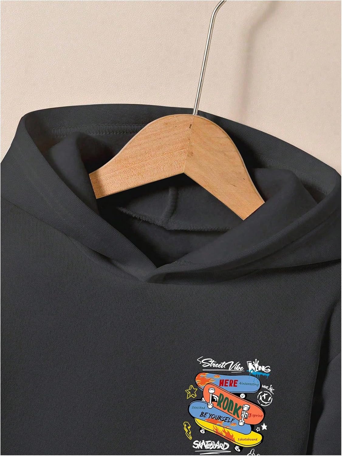 SweatyRocks Boy's Skateboard Graphic Hoodies Cartoon Sports Printed Sweatshirts Cool Pullover Tops - Image 5