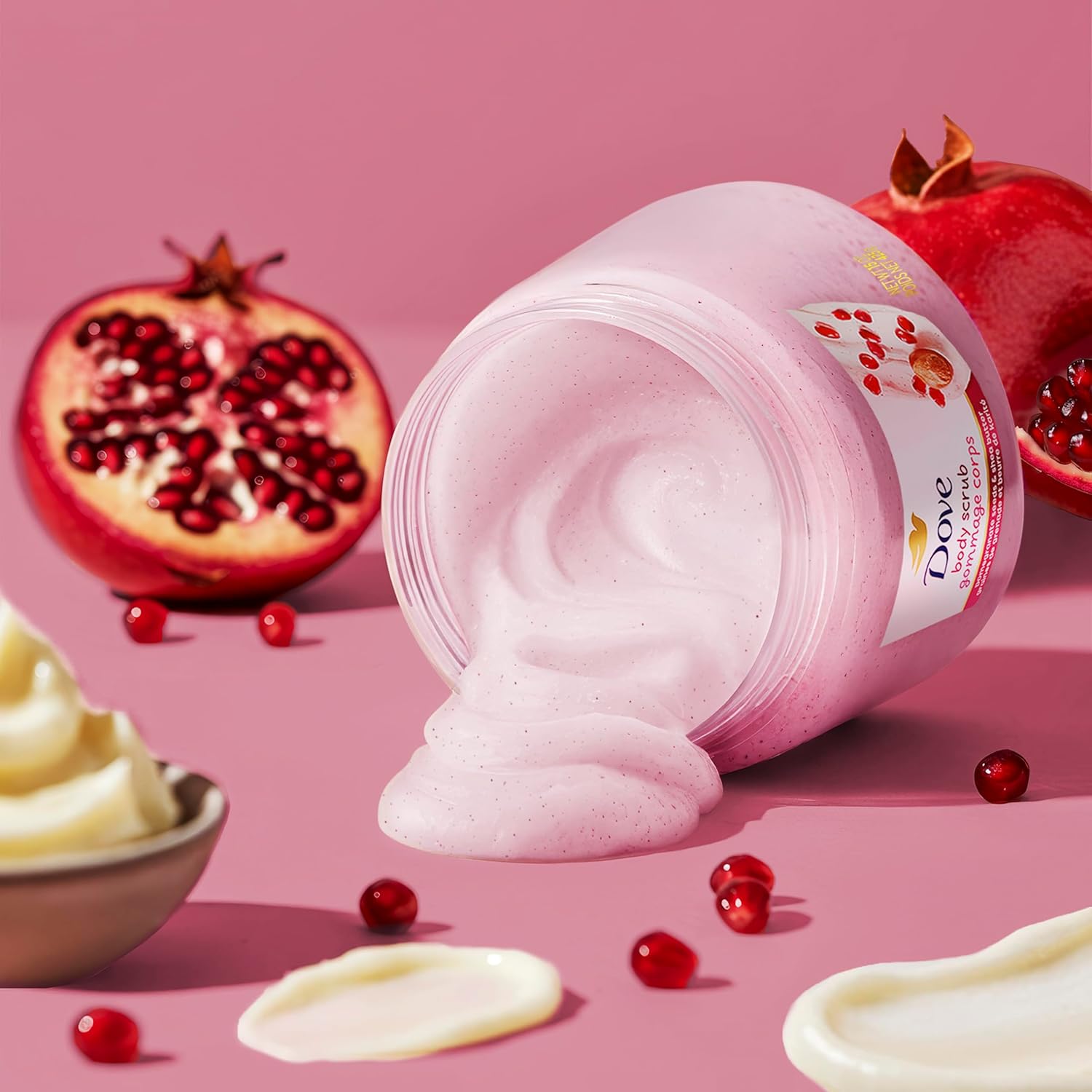 Dove Pomegranate & Shea Butter Body Scrub Exfoliates and Deeply Nourishes for Smooth, Radiant Skin 15 oz - Image 6