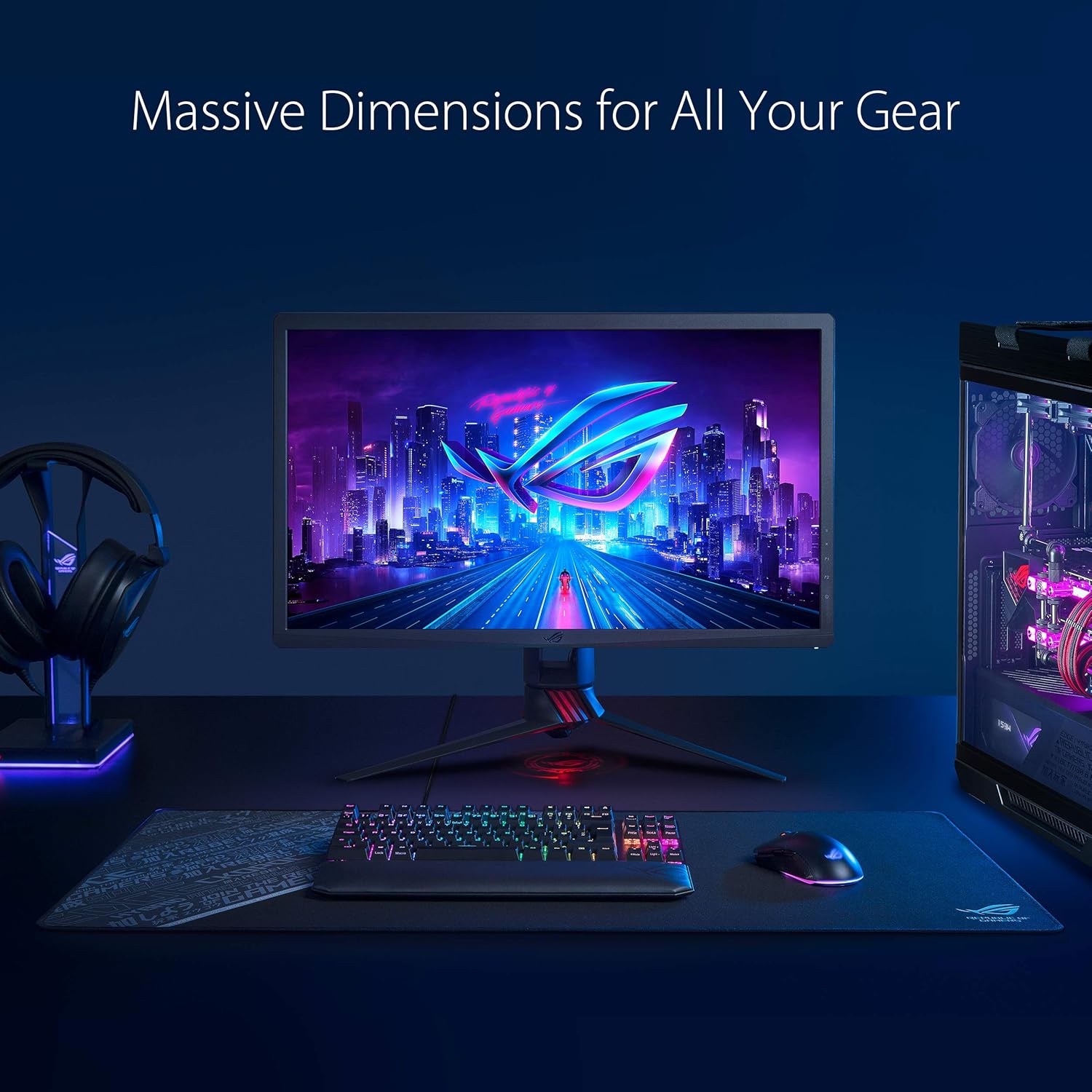 ASUS ROG Sheath BLK Gaming Mouse Pad – 35.4” x 17.3", Extra-Large Surface, Ultra-Smooth for Precise Mouse Control, Anti-Fray Stitched Edges, Non-Slip Base - Black/Gray - Image 3