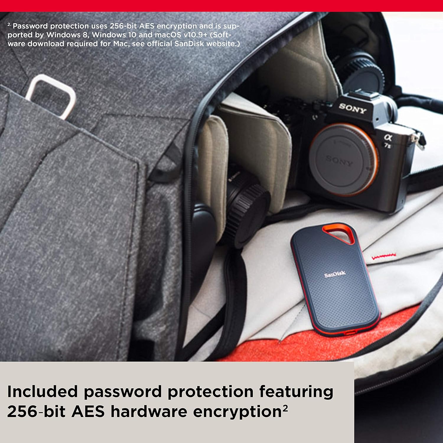 SANDISK 4TB Extreme PRO Portable SSD - Up to 2000MB/s - USB-C, USB 3.2 Gen 2x2, IP65 Water and Dust Resistance, Updated Firmware - External Solid State Drive - SDSSDE81-4T00-G25,Black - Image 7