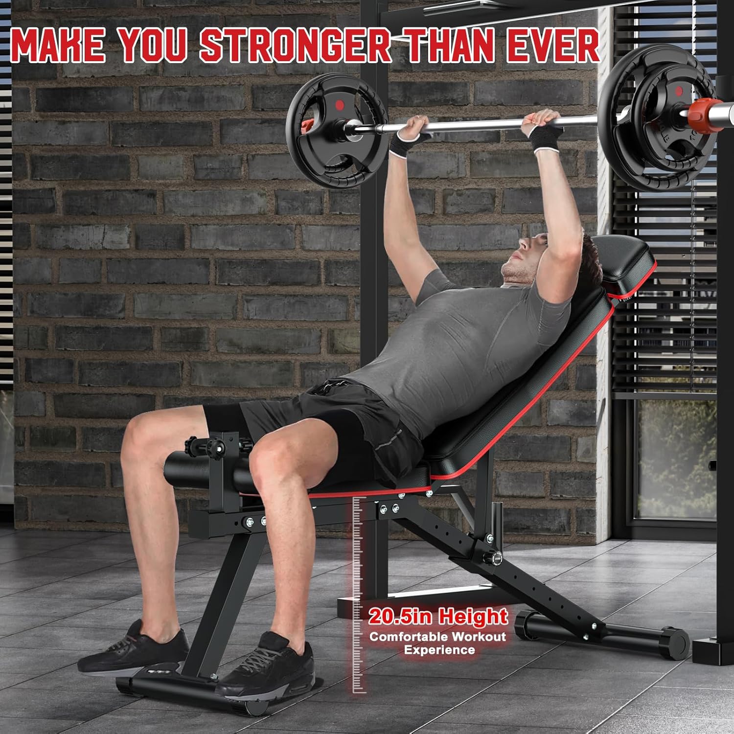 XDDIAS Workout Bench, Adjustable Weight Bench with Leg Extension and Leg Curl, Extended Headrest, 900LBS Preacher Curl Bench Incline Decline Flat Workout Bench for Home Gym Full Body Exercise - Image 6