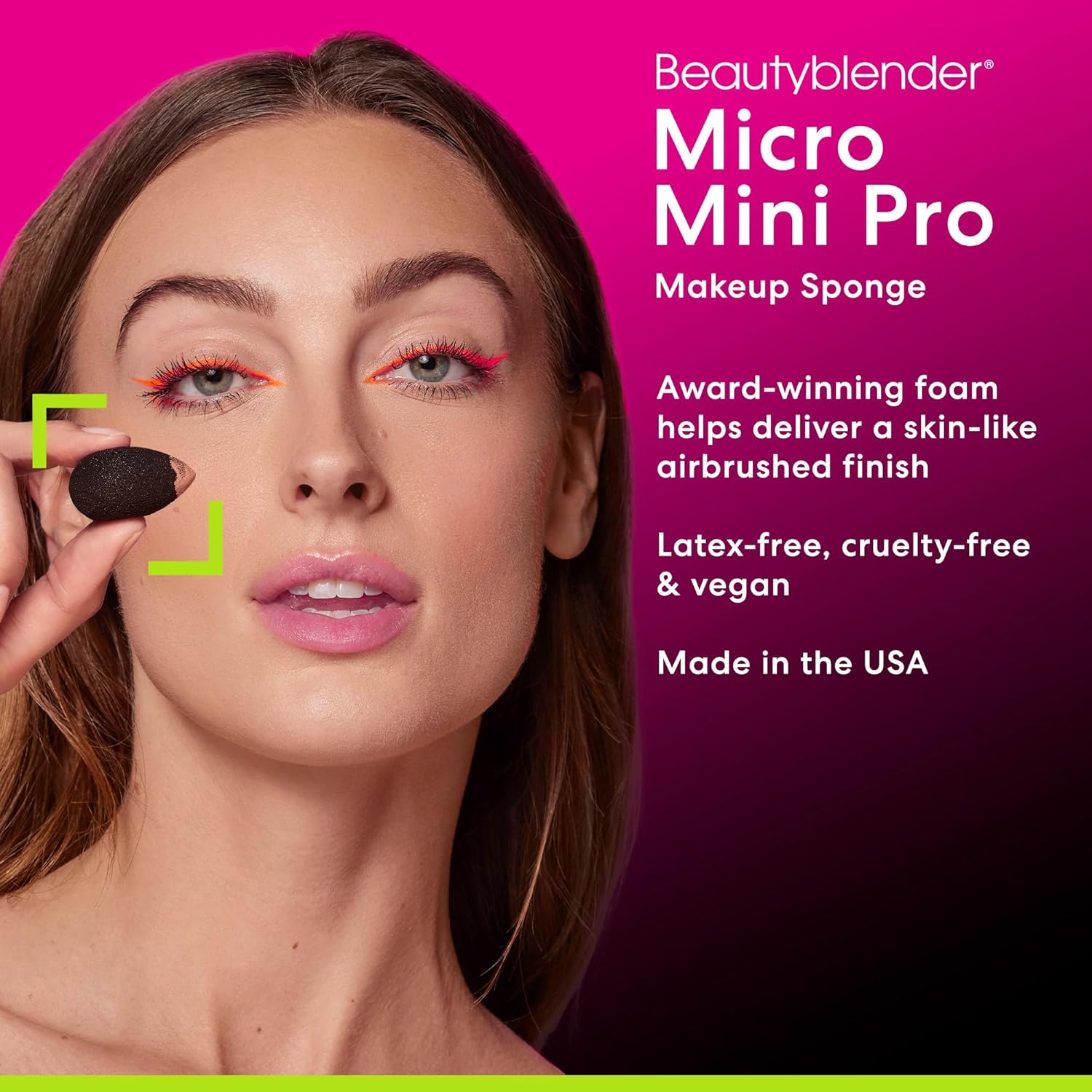 Beautyblender® | Micro Mini Pro Black Beauty Blender Makeup Sponges, Super-Soft Foam Easily Blends Concealers & Highlighters, Made in USA, Reusable, Washable, Streak Free Application, 2 Pack - Image 2