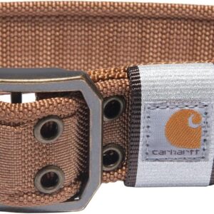 Carhartt Pet Fully Adjustable Wide Webbing Collar for Dogs, Heavy Duty Nylon for Walking & Training, Carhartt Brown, Medium