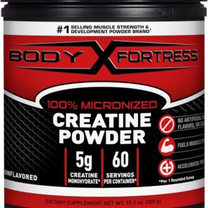 Body Fortress 100% Creatine Monohydrate Powder – Unflavored Micronized Creatine Supplement for Muscle Growth, Strength & Recovery, Pre Workout & Post Workout for Women and Men – 5g Per Scoop