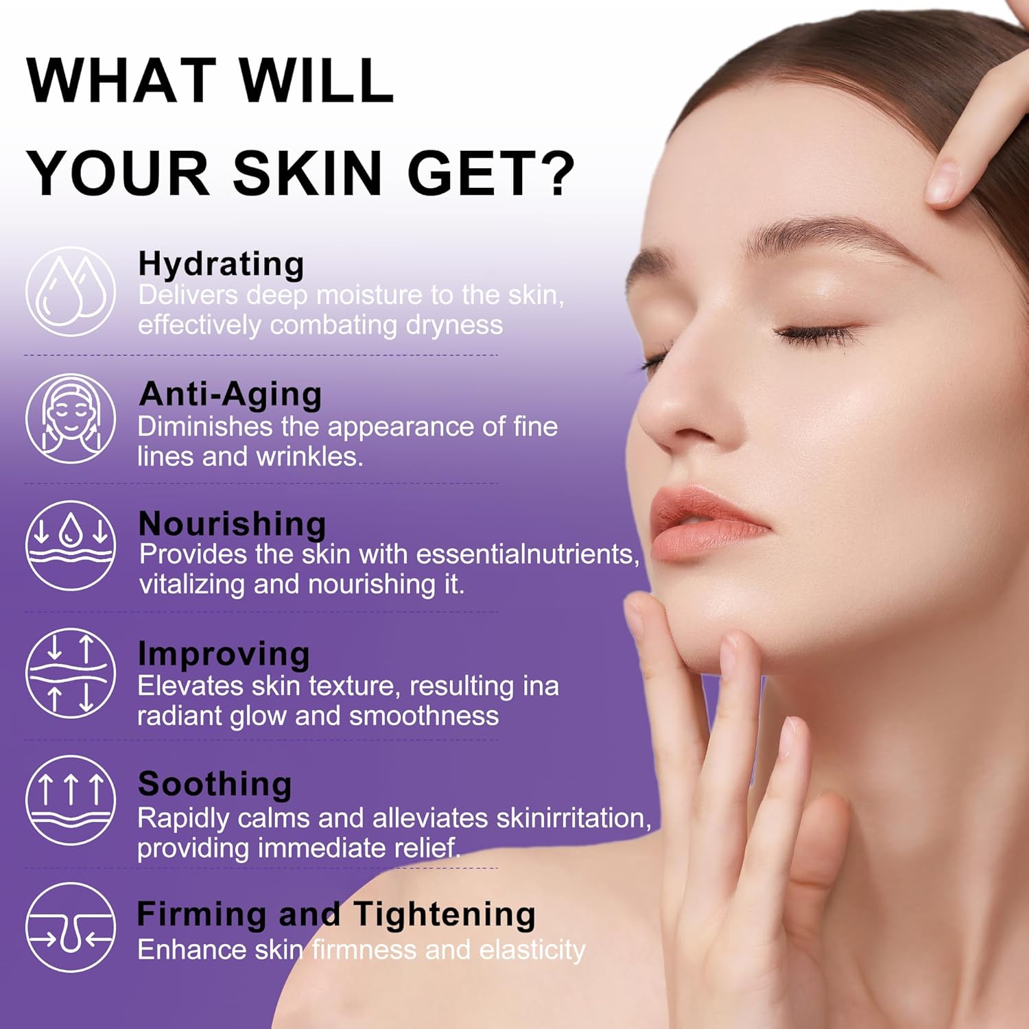 Skin Care Set,6Pcs Professional Womens Teens Tighten Lift Firm Skincare,Hydrate Anti-Aging Facial Routine Kit Travel Gift Set,Birthday Christmas Secret Santa Gifts for Women Teenage Girl Wife Mom | Professional, Travel Skincare, Gift Set - Image 6