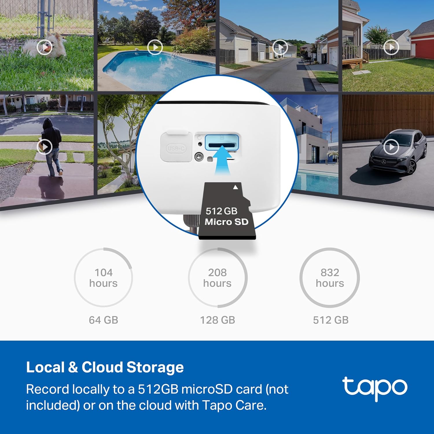 Tapo 1080p Outdoor Wireless Security Camera - Up to 180-Day Battery, Person Detection, Color Night Vision, Subscription-Free Local Storage or Optional Cloud, Works with Alexa & Google Assistant, C400 - Image 7