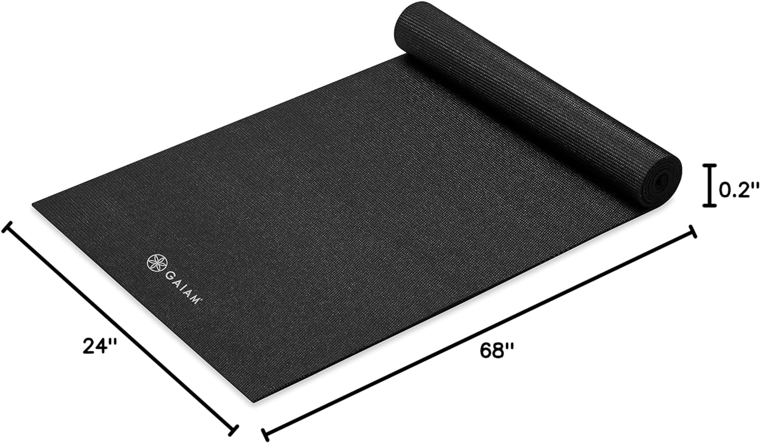 Gaiam Yoga Mat - Premium Solid Thick Non Slip Exercise & Fitness Mat for All Types of Yoga, Pilates & Floor Workouts - Image 6