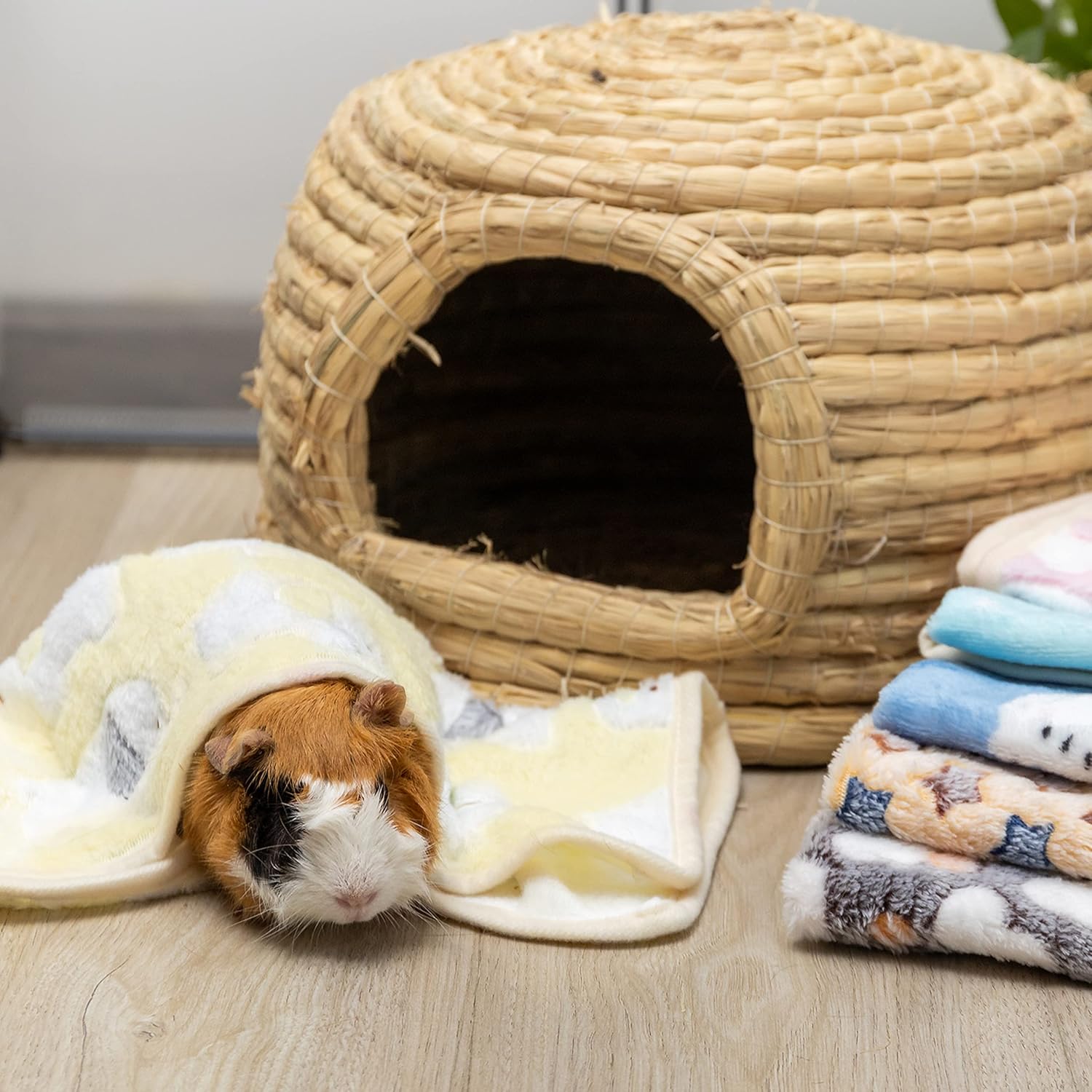 CUSOZWO Guinea Pig Bedding Mat - 6 Pack Fleece Soft Warm Small Animal Blankets for Rat Rabbit Hamster Chinchilla Hedgehog Lizard - Washable Small Pet Cage Liners Sleep Mat Bedding Accessories - Image 7
