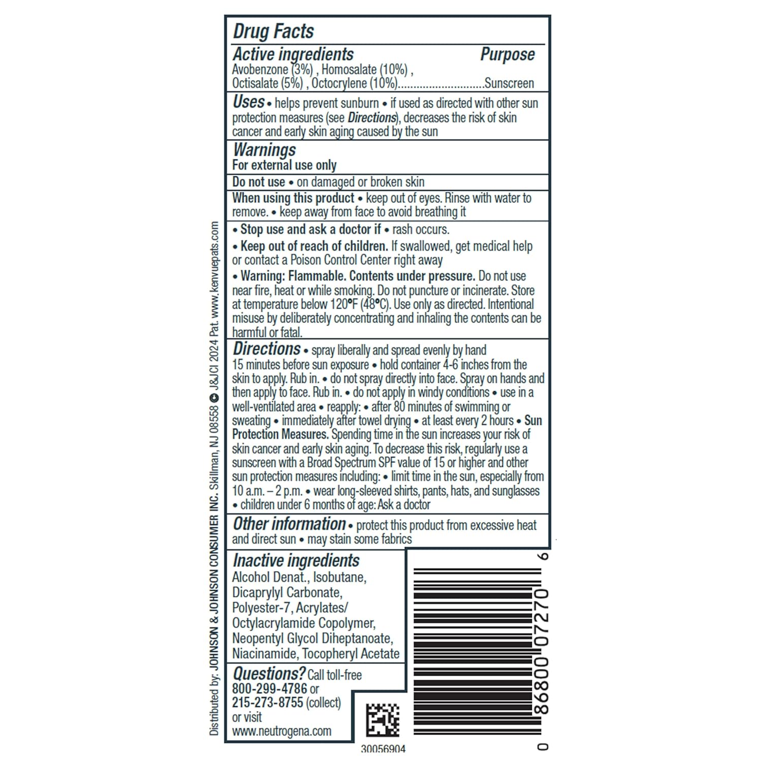 Neutrogena Clear Body SPF 50 Sunscreen Spray, Broad Spectrum UVA/UVB Sun Protection, Water-Resistant, Non-Comedogenic, Lightweight Body Sunscreen with Vitamin E & Niacinamide for Skin Care, 5 oz - Image 8
