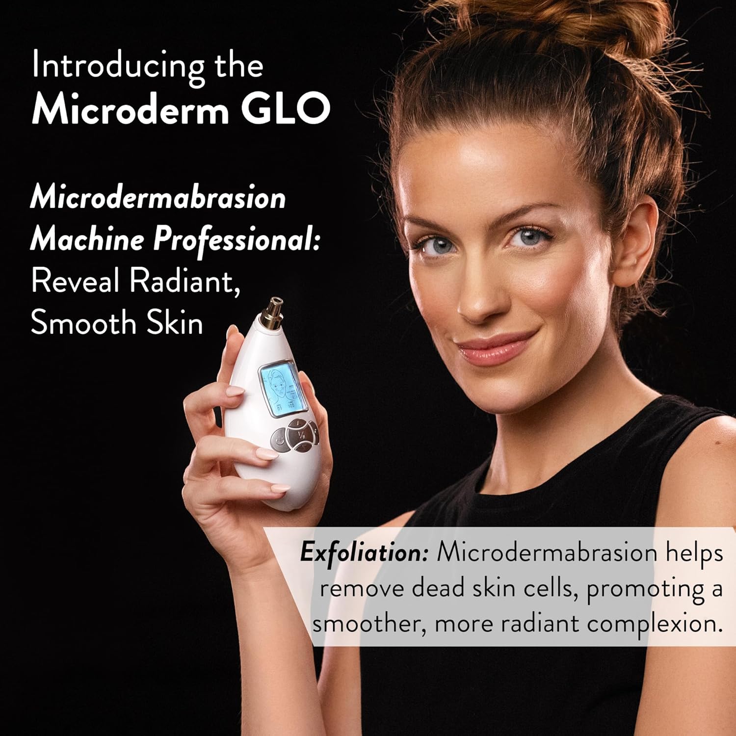 Microderm GLO Diamond Microdermabrasion Machine - Best Gift for Women - Dermabrasion & Anti Aging Wrinkle Skincare - Home Facial Treatment System - Blackhead Remover & Exfoliator for Acne Scars - Image 2