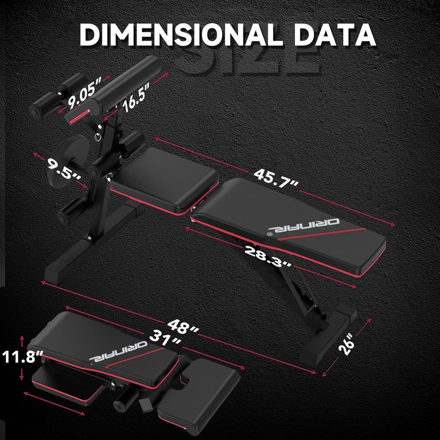 Weight Bench Press, Strength Training Adjustable Workout Benches for Full Body, Gym Benches for Incline Decline Exercise - Image 6