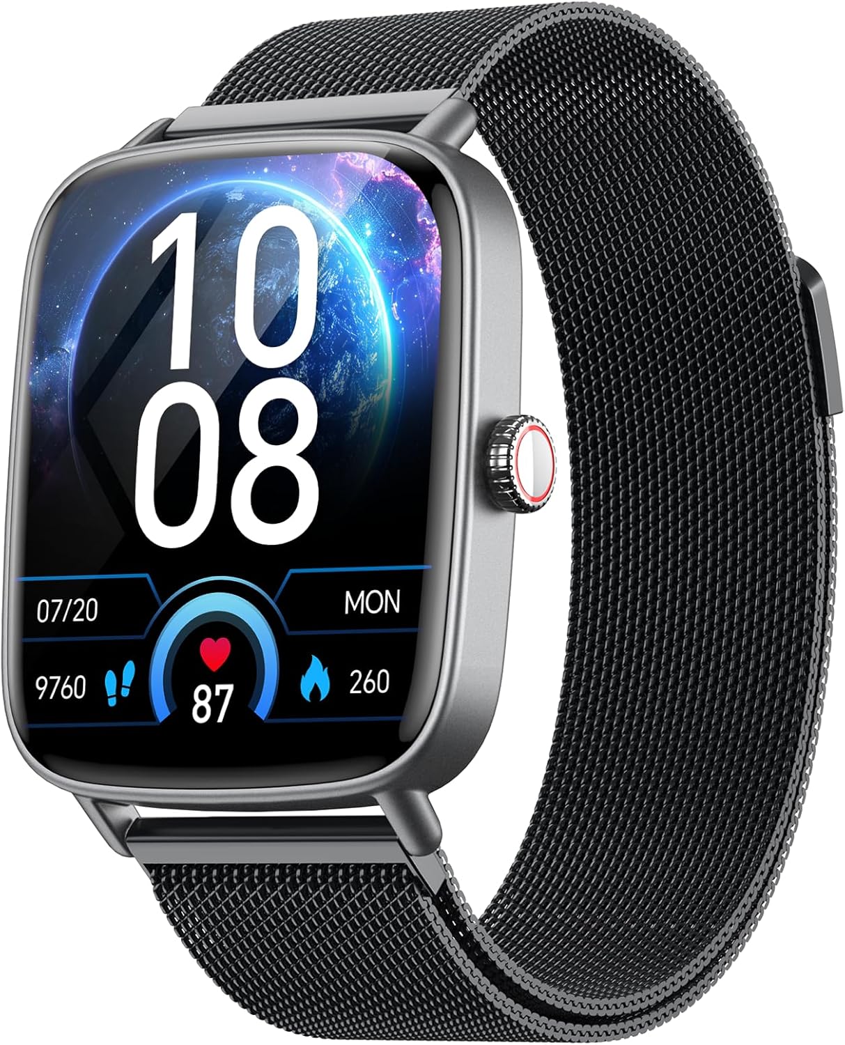 Smart Watch for Women, 1.85" HD Smartwatch Compatible iPhone/Samsung/Android (Answer/Make Calls), 100+ Sport Modes Fitness Tracker with Heart Rate/Sleep/SpO2 Monitor, IP68 Waterproof, Metal Band
