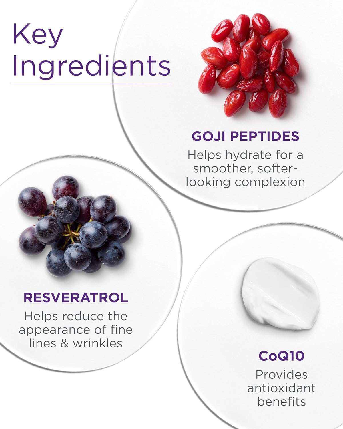 Andalou Naturals Goji Peptide Perfecting Cream - Age Defying Face Moisturizer with Resveratrol, CoQ10 - Supports Skin Collagen and Elastin, Improves Appearance of Wrinkles & Signs of Aging - 1.7 fl oz - Image 5