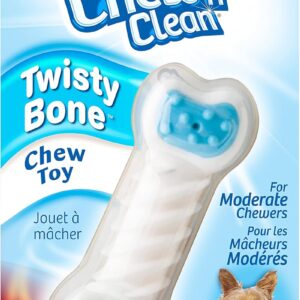 Hartz Chew ‘n Clean Twisty Bone Dog Chew Toy, Bacon Scented for Moderate Chewers, Extra Small